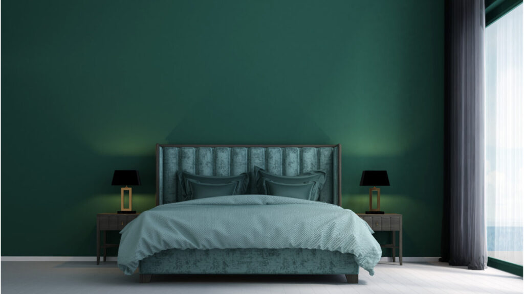 sypialnia zielona