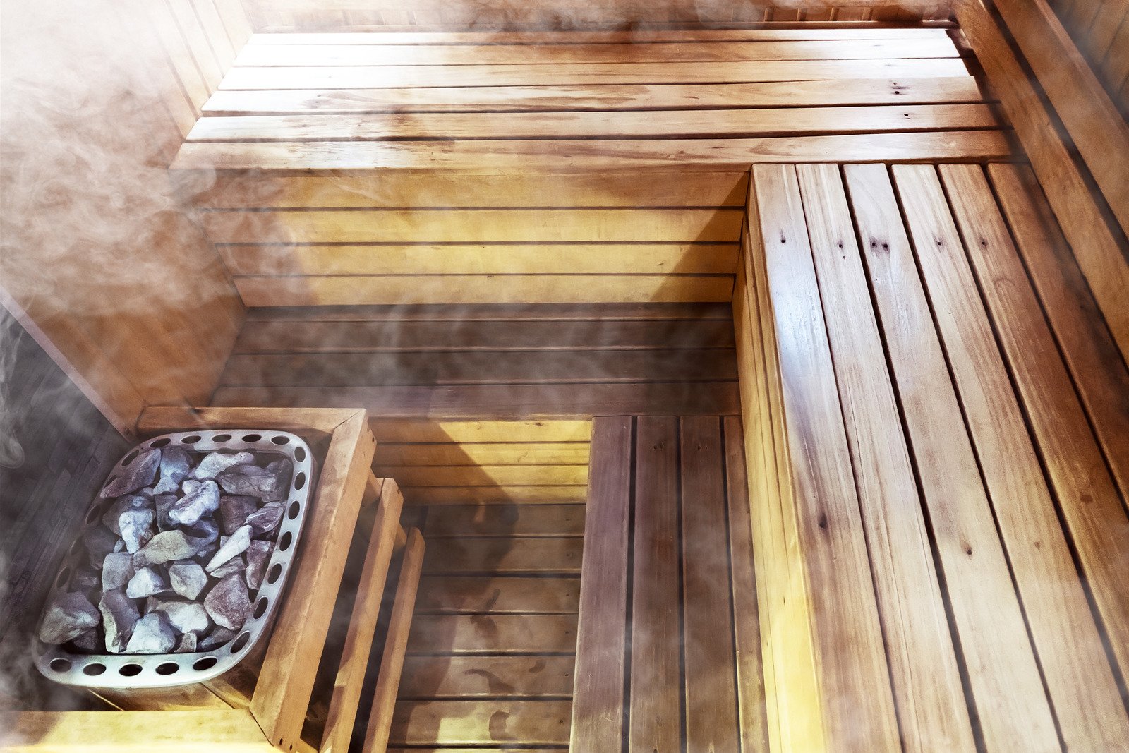 sauna opalana drewnem